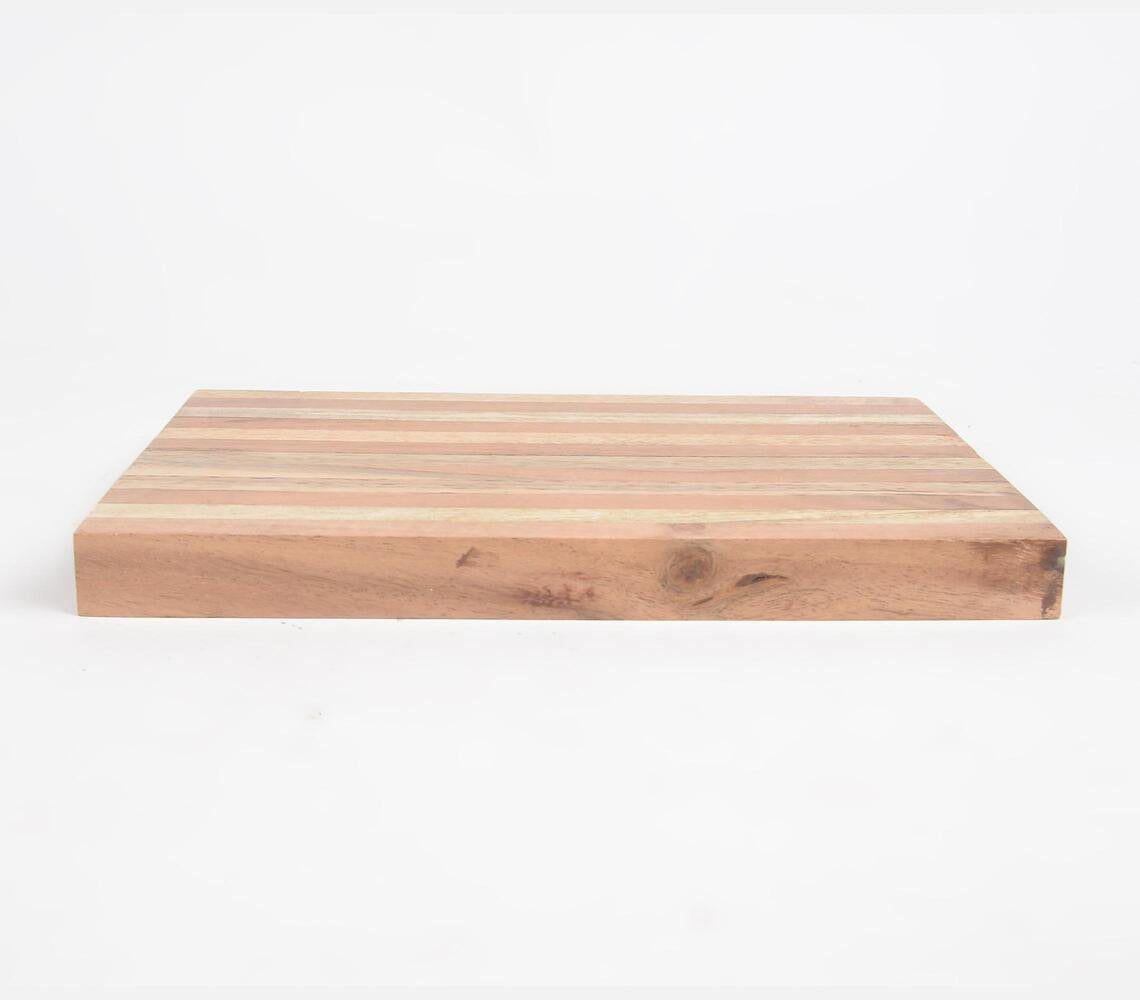 Striped Acacia & Mango Wood Cutting Board