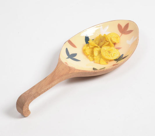 Autumn Enameled Mango Wood Spoon Platter