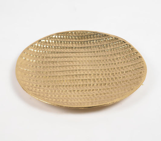 Honeycomb Lacquered Aluminium Round Serving Plate