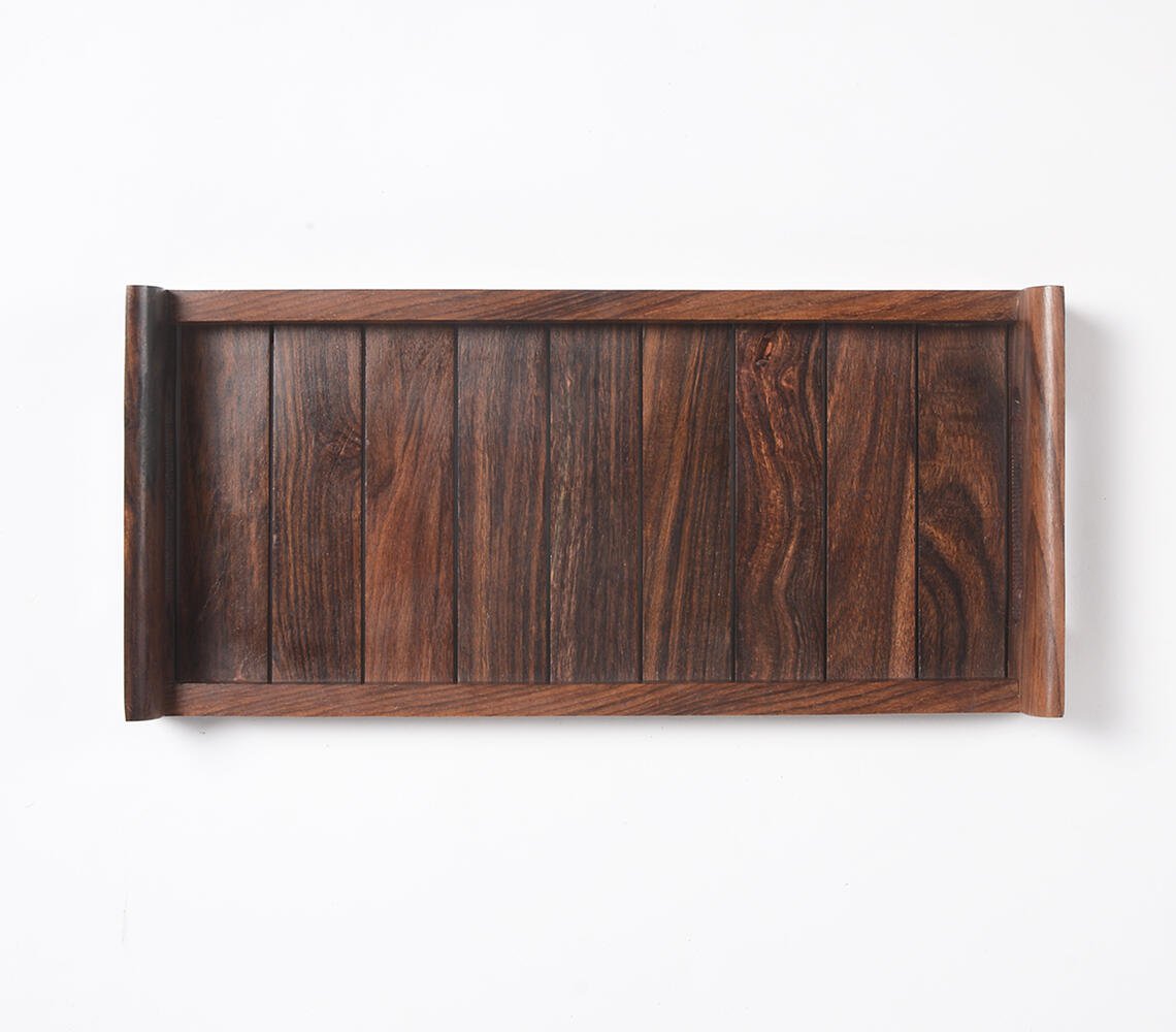 Hand Cut Rosewood Serving Tray