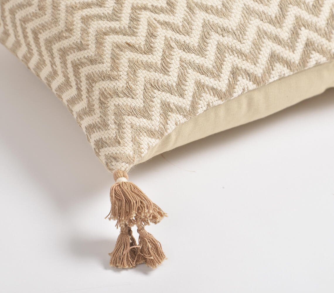 Chevron Bisque Lumbar Cushion cover