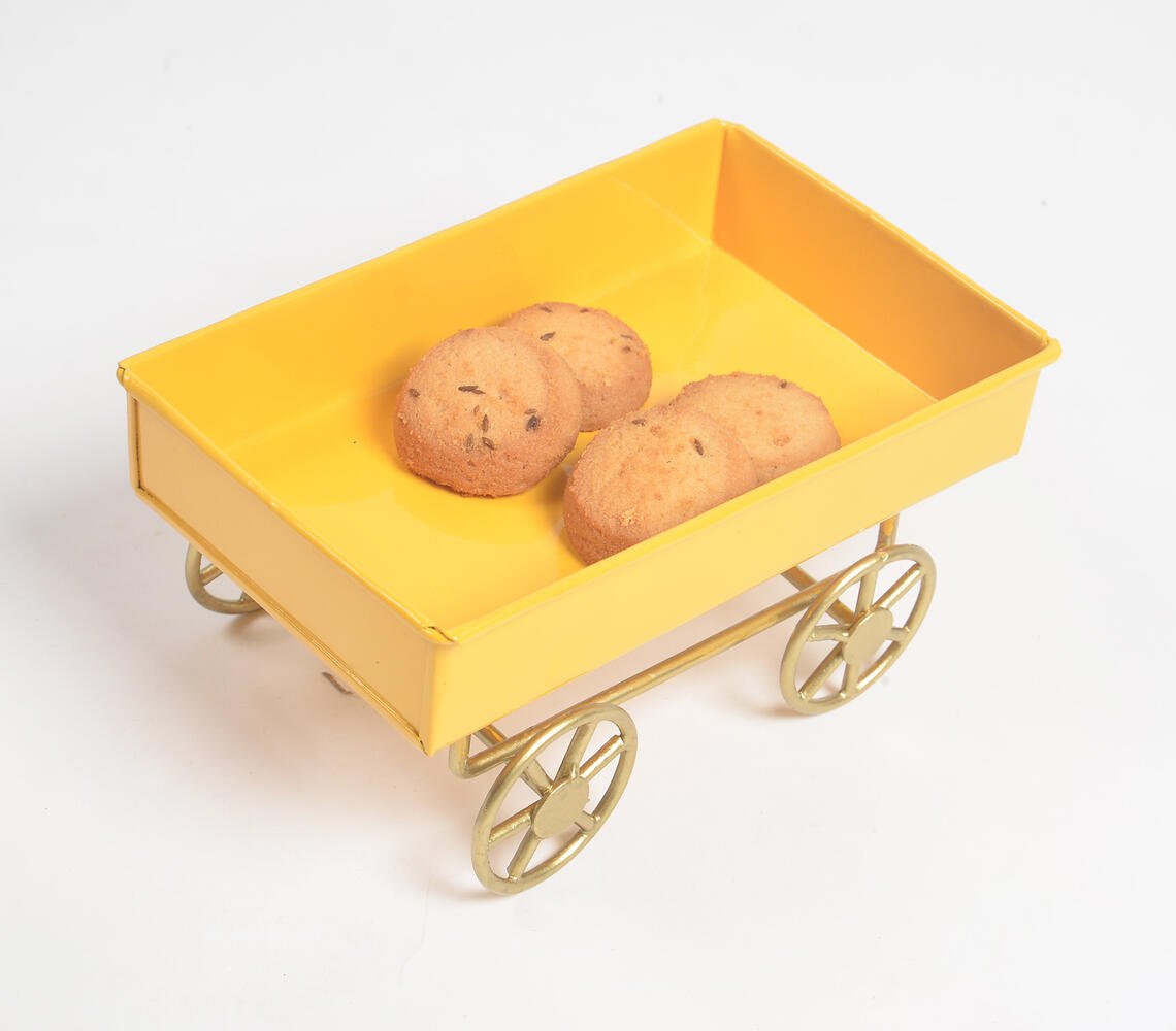 Enameled Iron Lemon Serving Cart