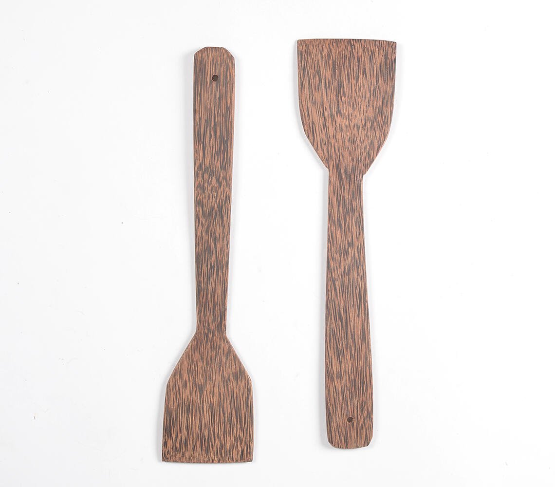 Hand Cut Coconut Wood Spatulas (set of 2)