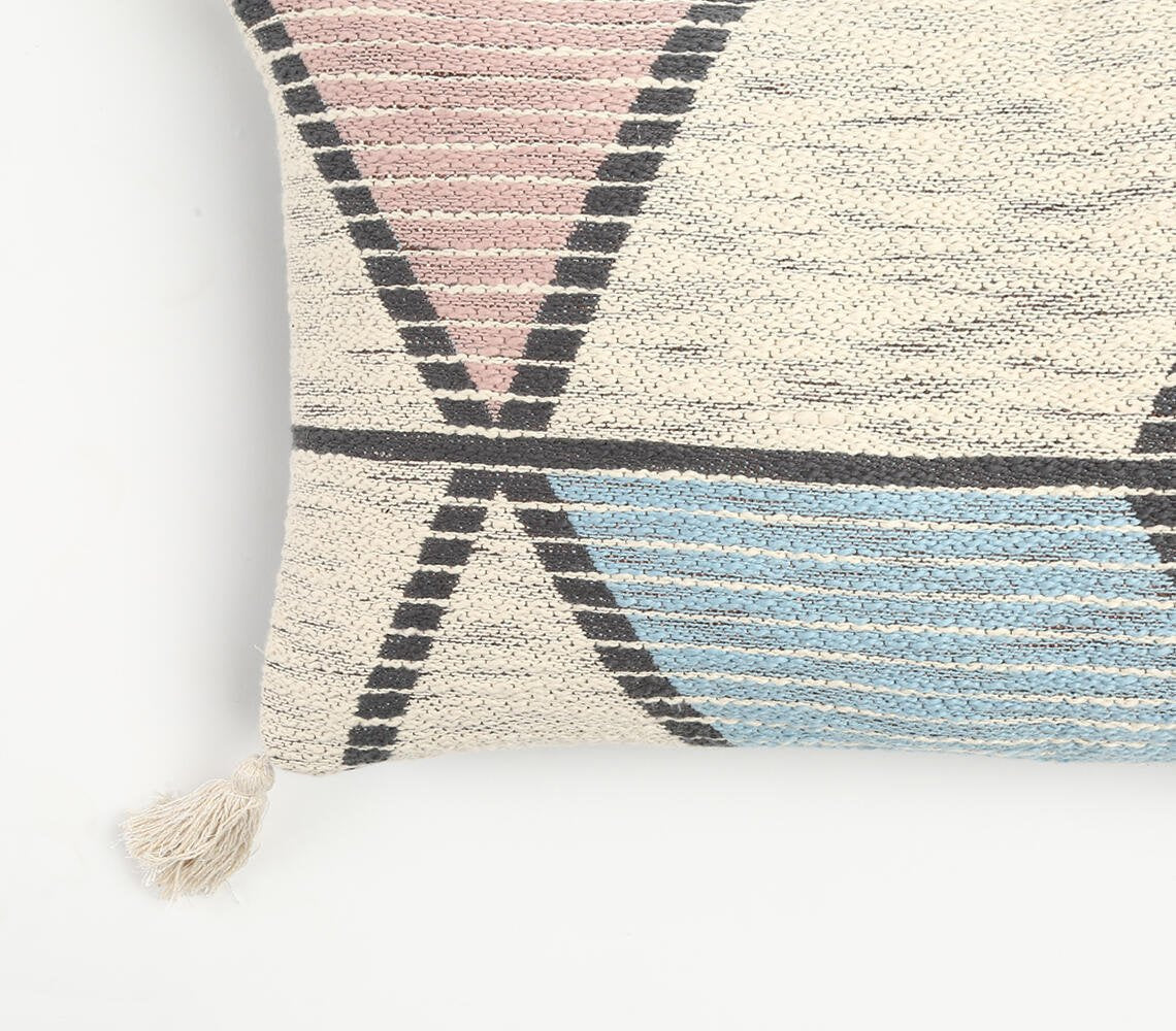 Colorblock Striped Lumbar Cushion Cover