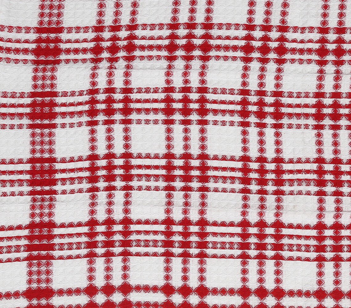 Textured Checks Kitchen Towels (set of 4)