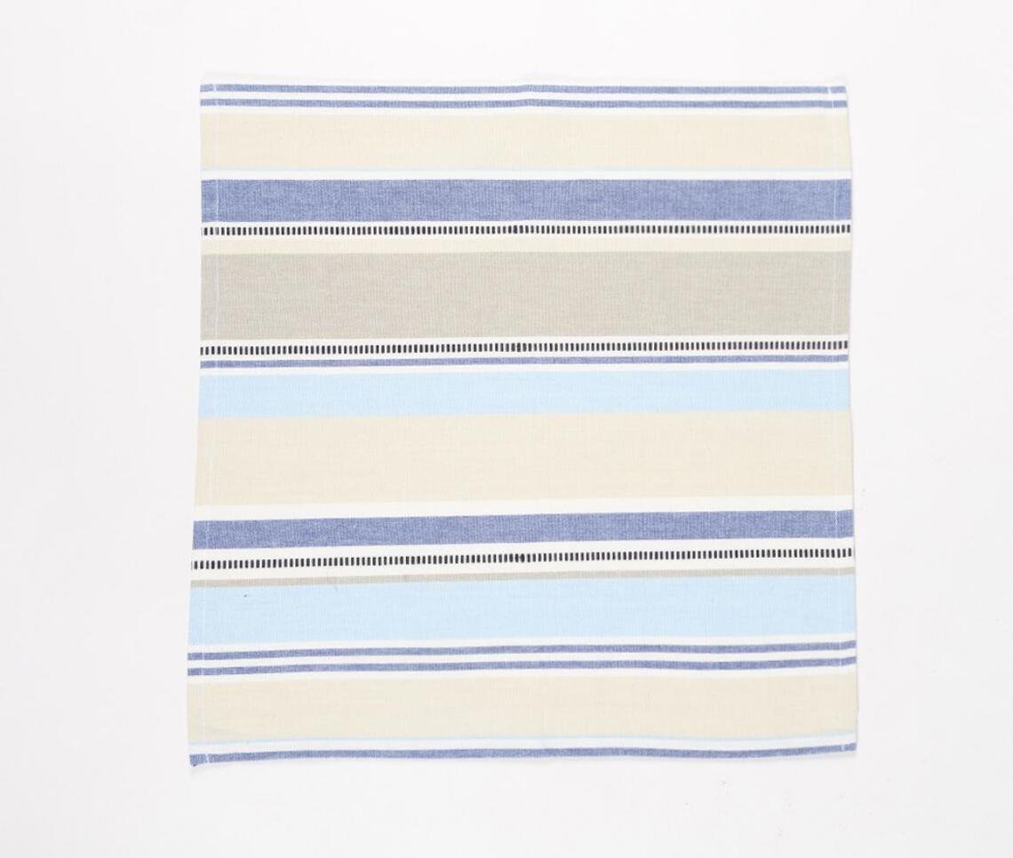 Striped Aqua Table Napkins (Set of 4)