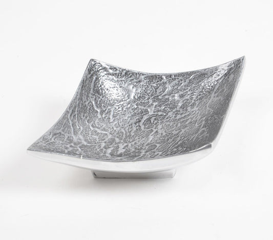 Statement Textured Grey Aluminium Serving Platter