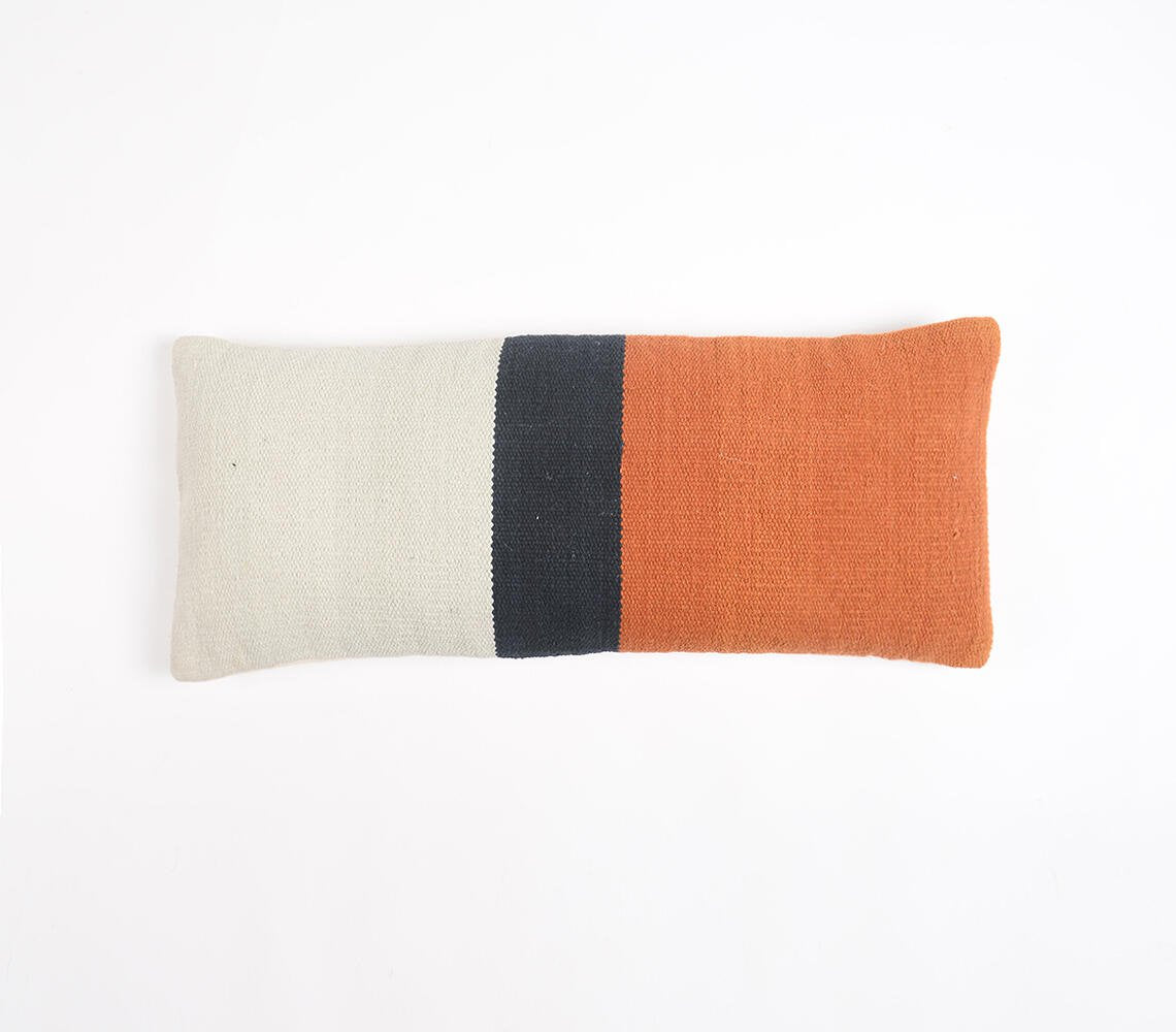 Handwoven Cotton Lumbar Cushion Cover