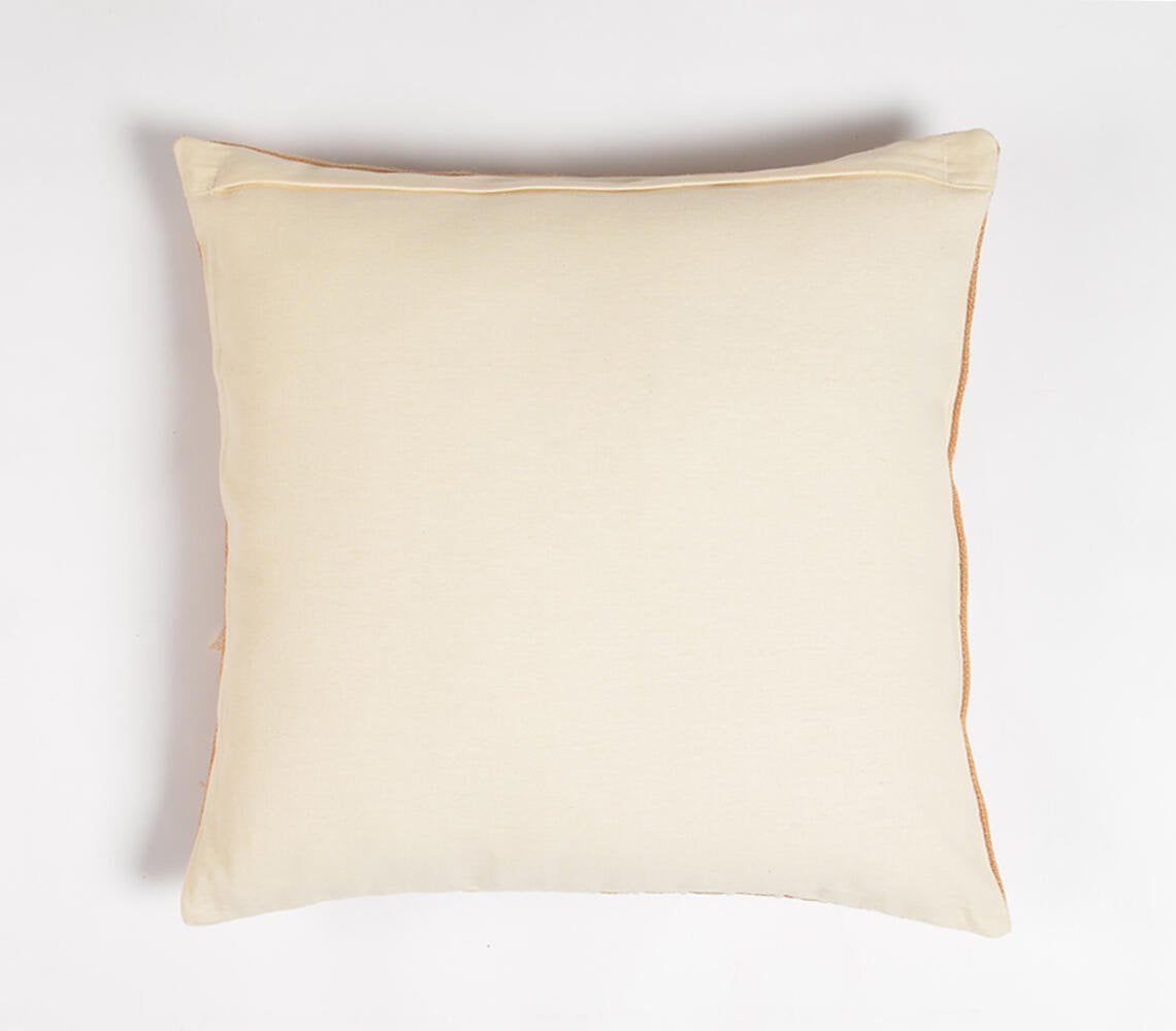 Jute & Cotton Minimal Cushion cover, 18 x 18 inches