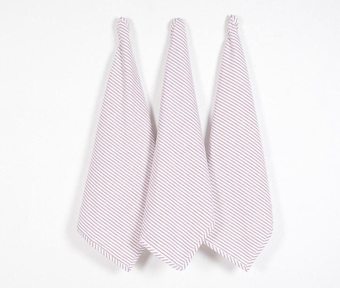 Striped Cotton Kitchen Towels (set of 3)