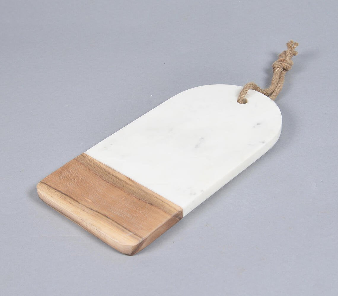 Classic Marble & Wood Cheese Board