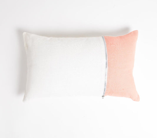 Coral Zip Accent Lumbar Cushion cover