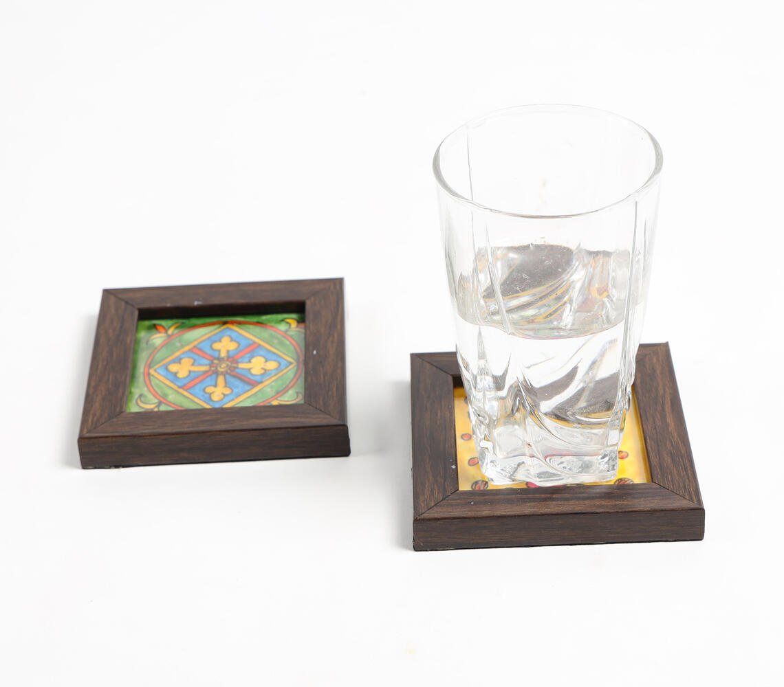 Hand painted Framed Coasters (Set of 2)