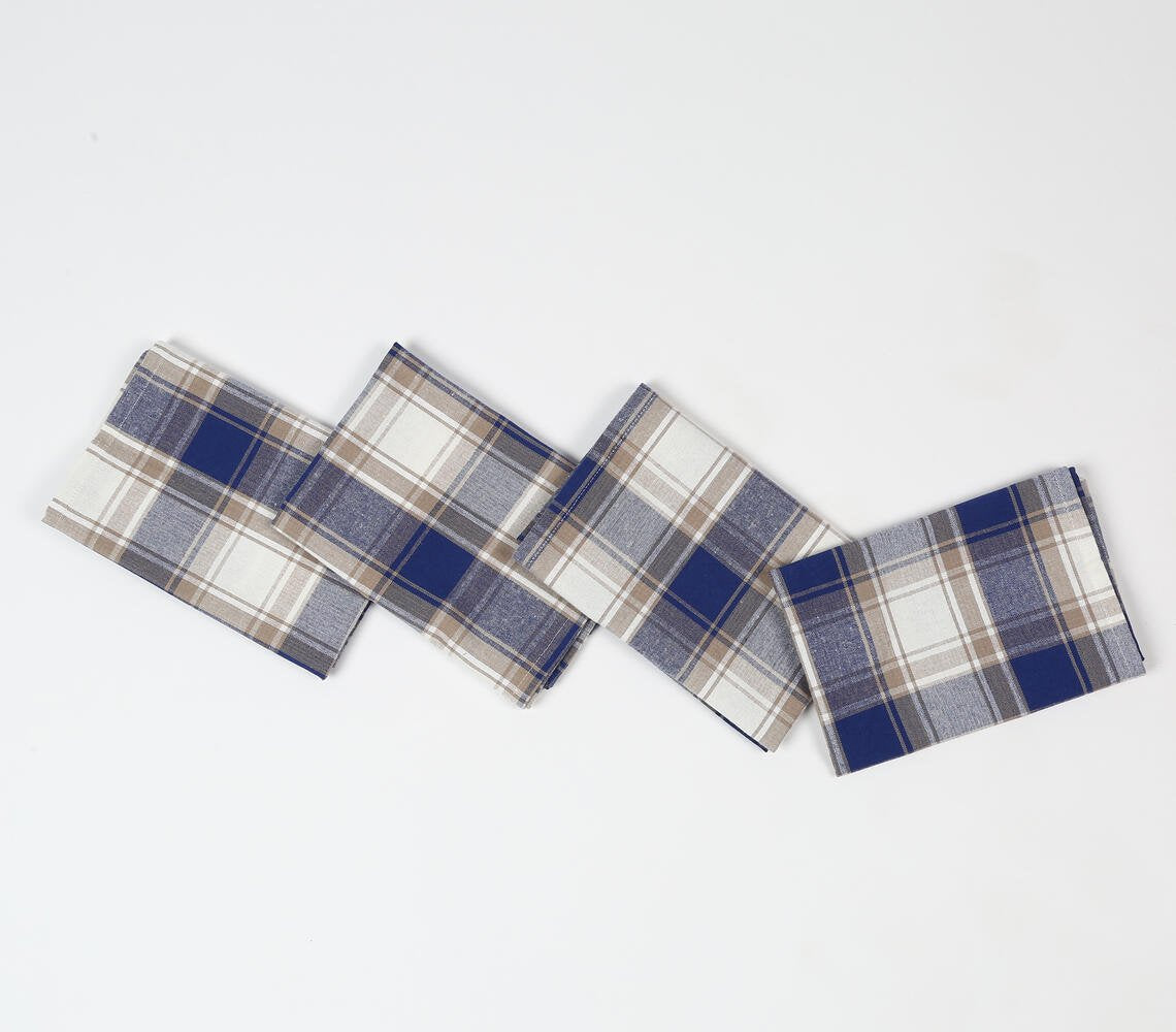 Ultramarine Plaid Napkins (set of 4)