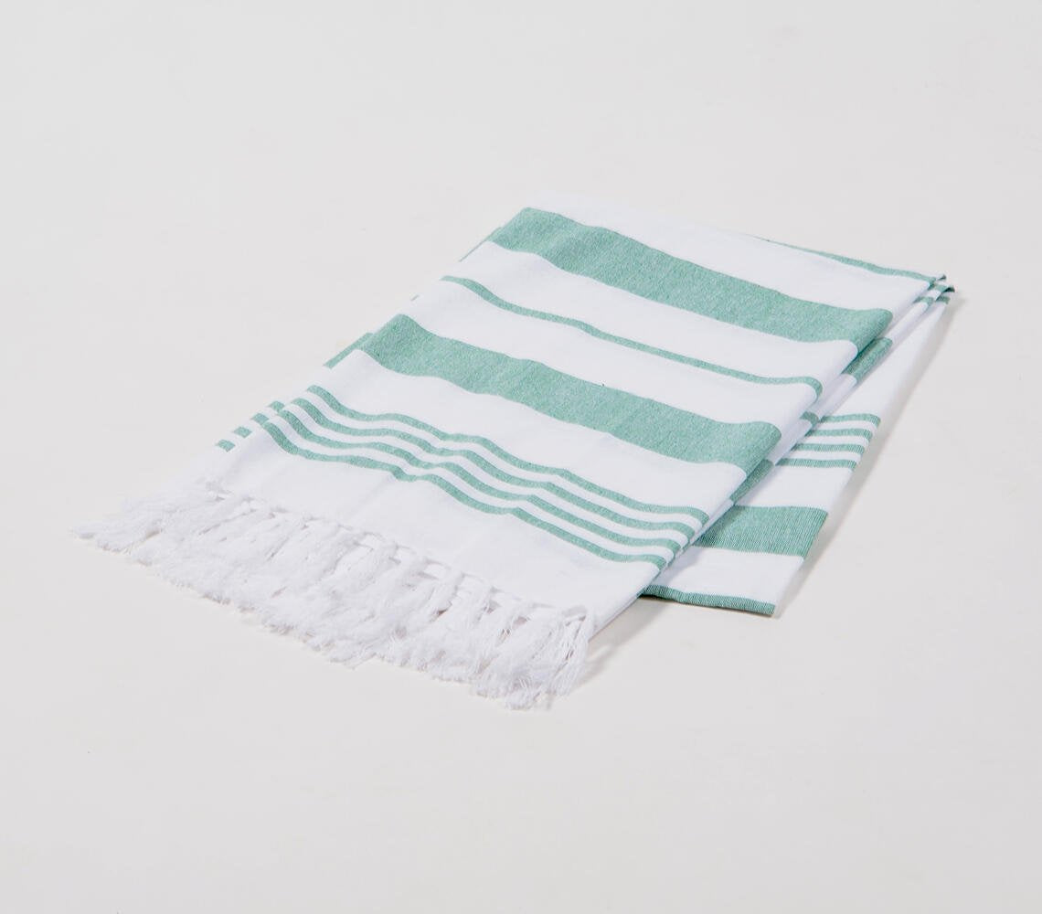 Yarn-dyed Mint Hammam Towel