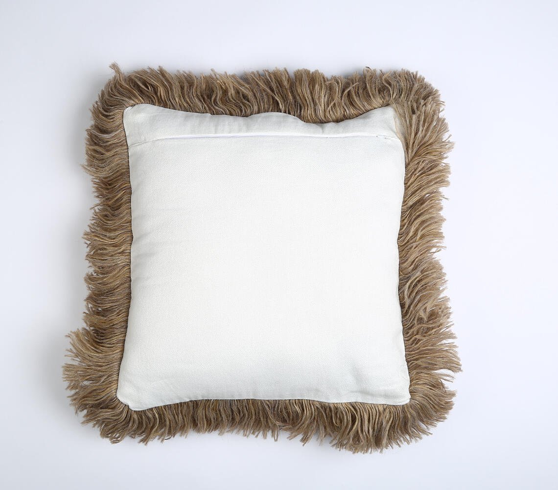 Hazel Fringed Handloom Cushion cover