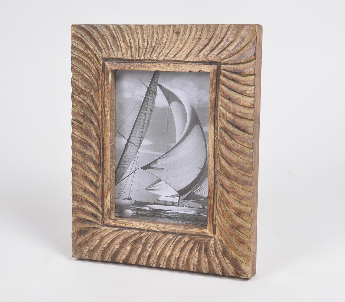 Hand Carved Mango Wood Photo Frame