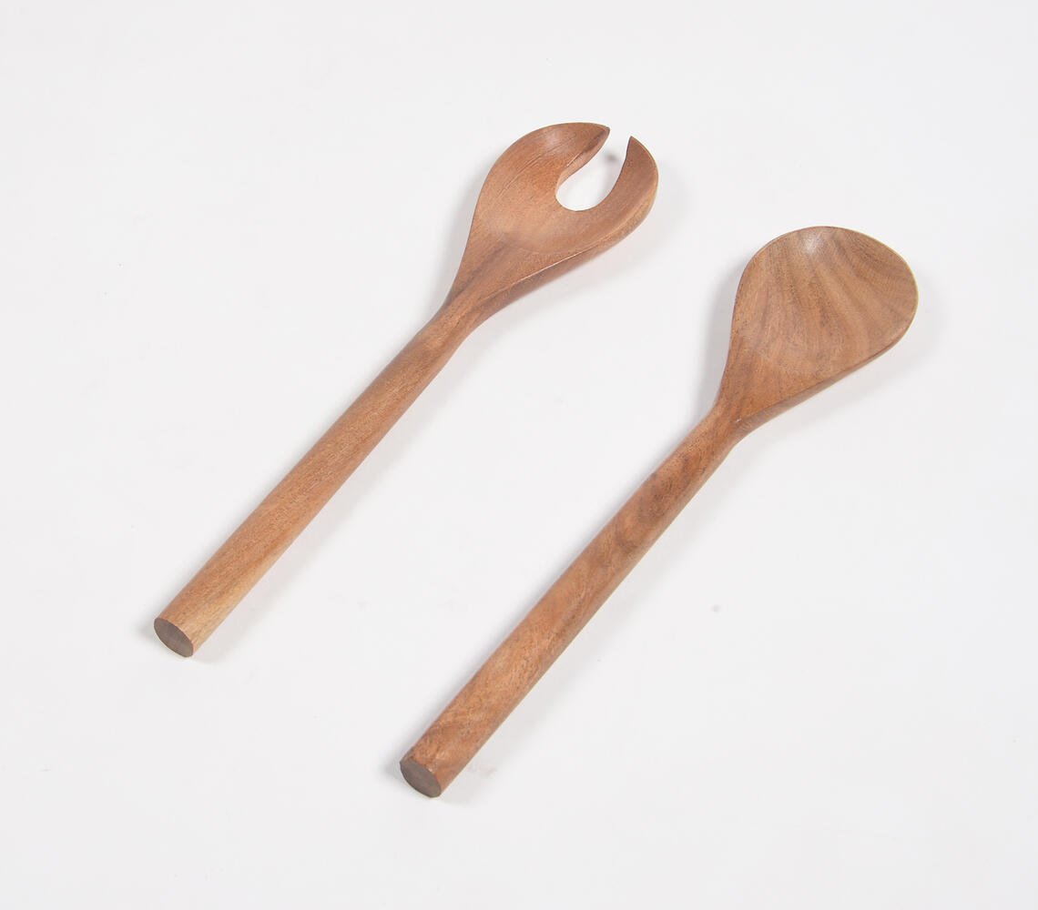 Minimal Mango Wood Salad Servers (set of 2)