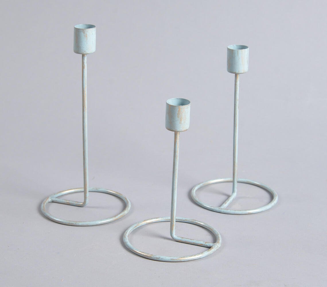 Handmade Iron Candle holders (set of 3)