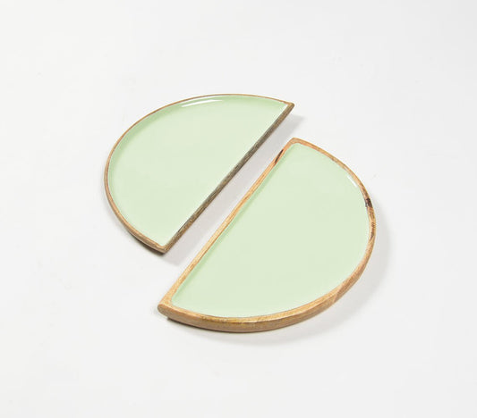 Half moon mint cheese boards (set of 2)