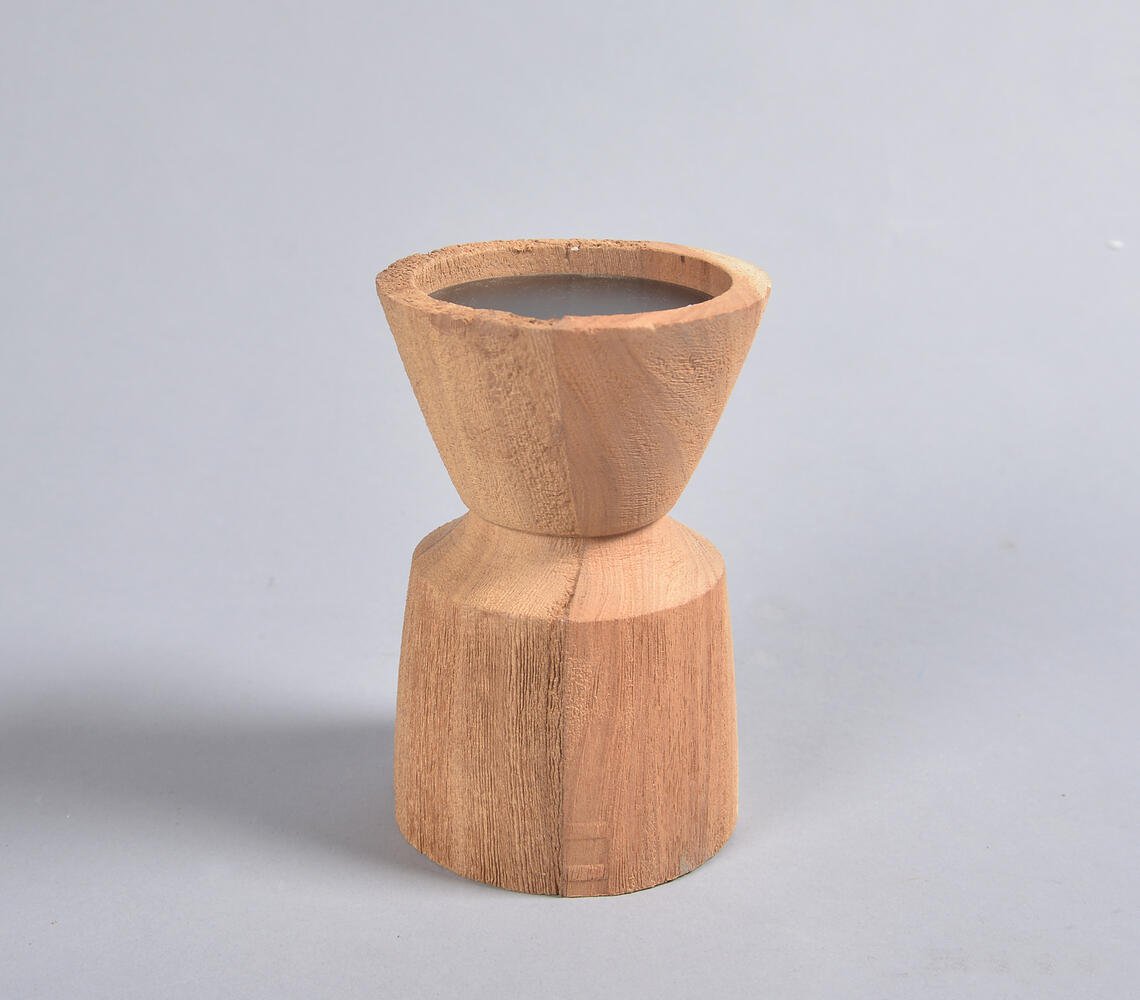 Turned Saal Wood Candle holder