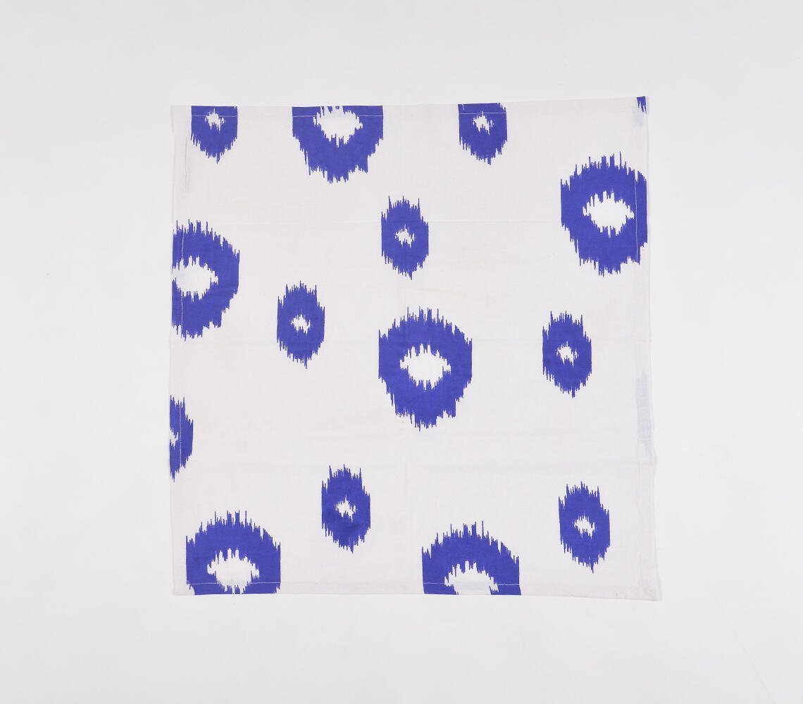 Set of 4 - Indigo Printed Table Napkins