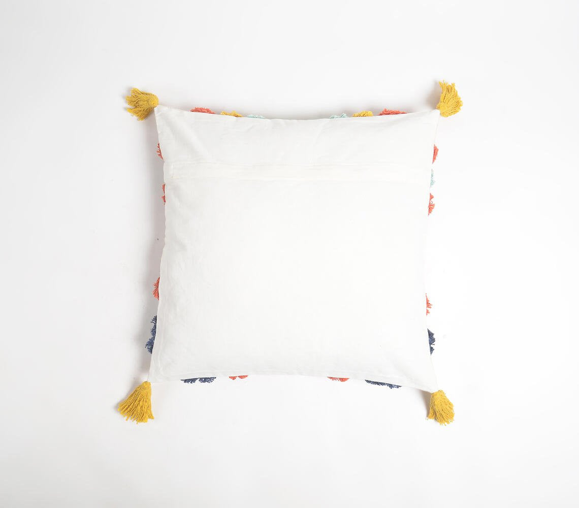 Tufted Multicolor Diamonds Cushion Cover