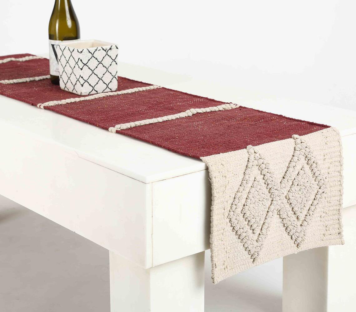 Diamond Pattern Cotton Table Runner