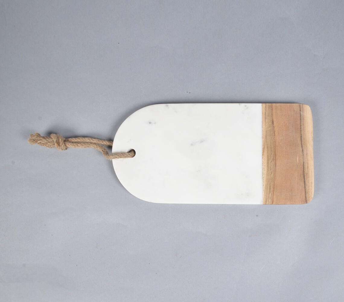 Classic Marble & Wood Cheese Board