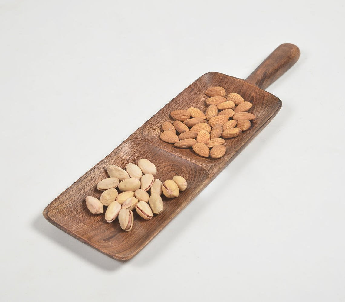 Hand Cut Mango Wood Snack Tray