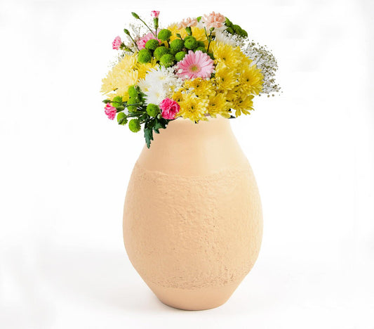 Moulded Wheaten Ecomix Vase