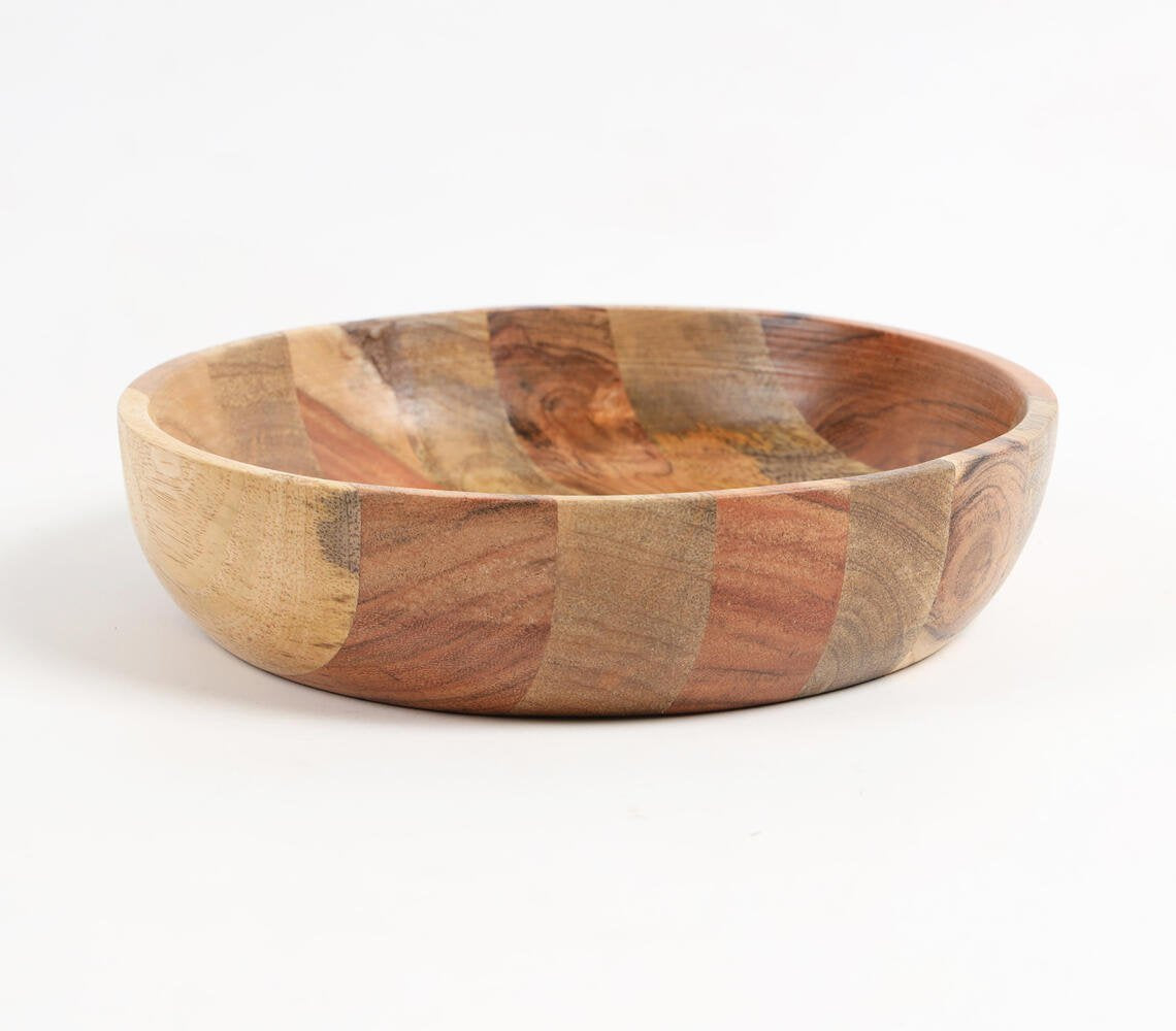 Earthy Mixed Wooden Serving Bowl