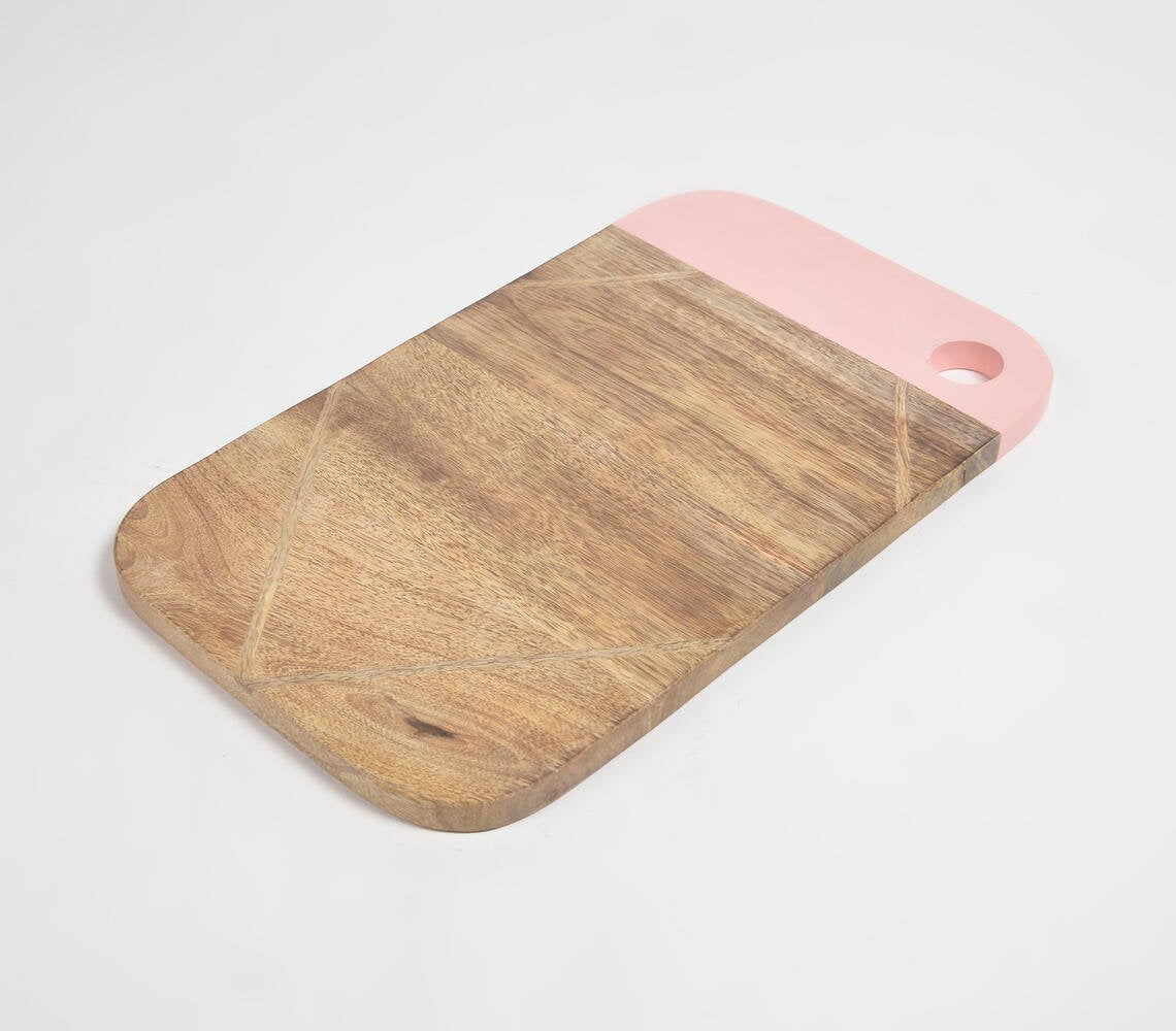 Pastel Resin & Wood Colorblock Cutting Board