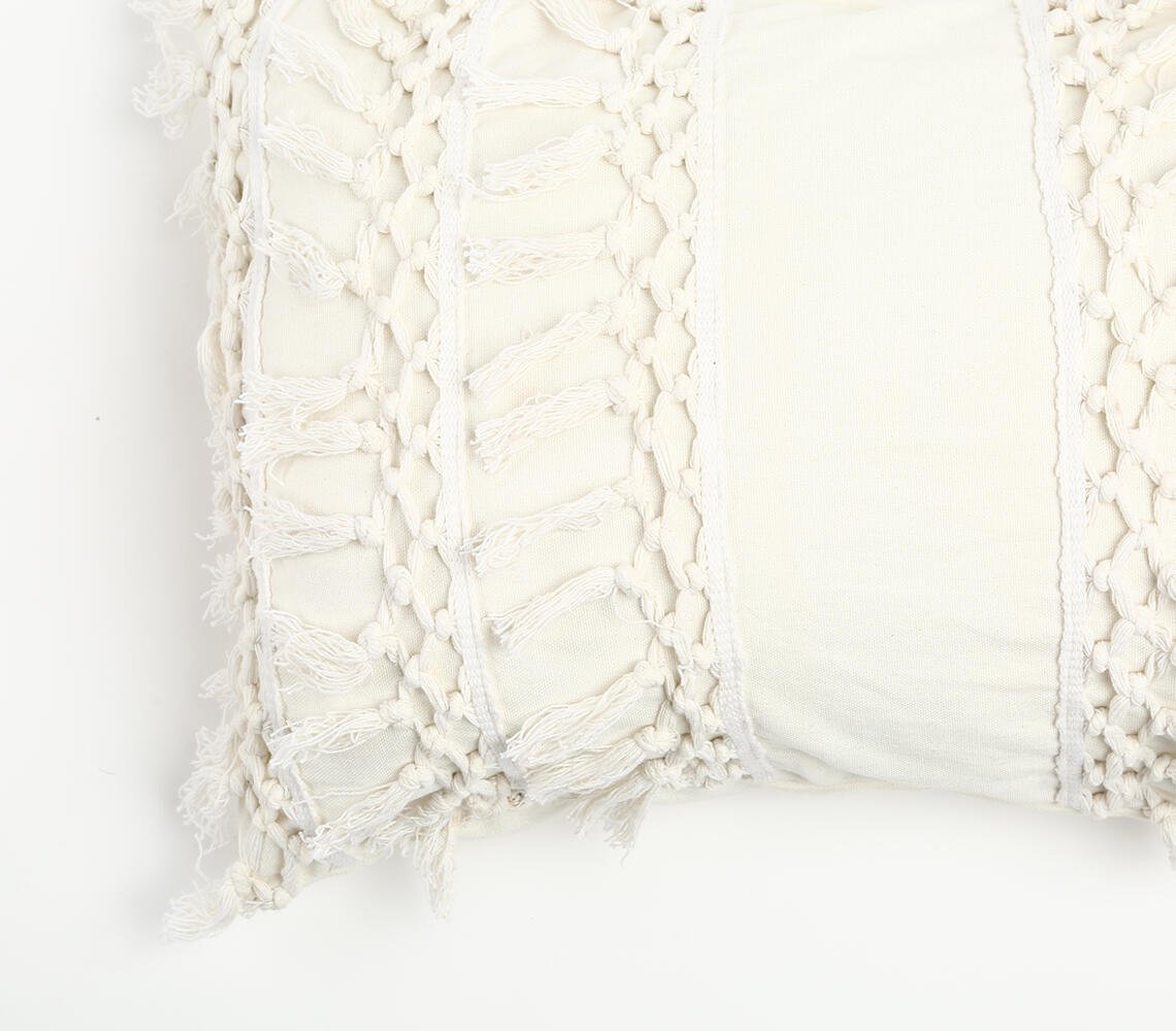 Tassel Embellished Cushion Cover