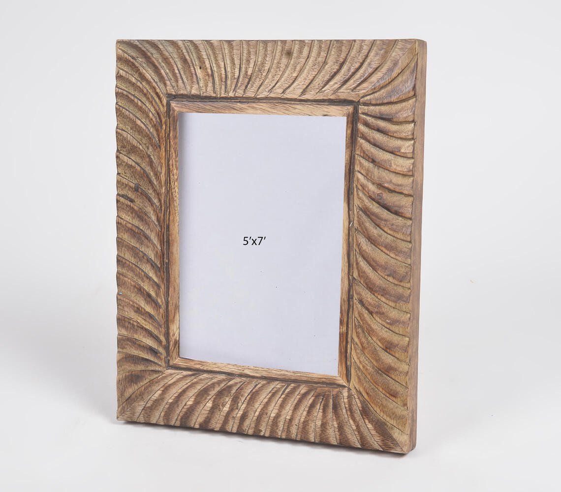 Hand Carved Mango Wood Photo Frame