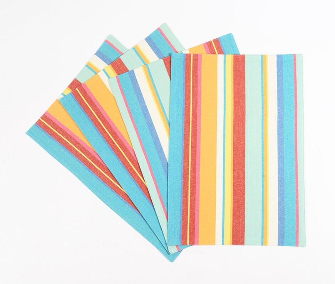 Gestreepte Colorpop placemats (set van 4)