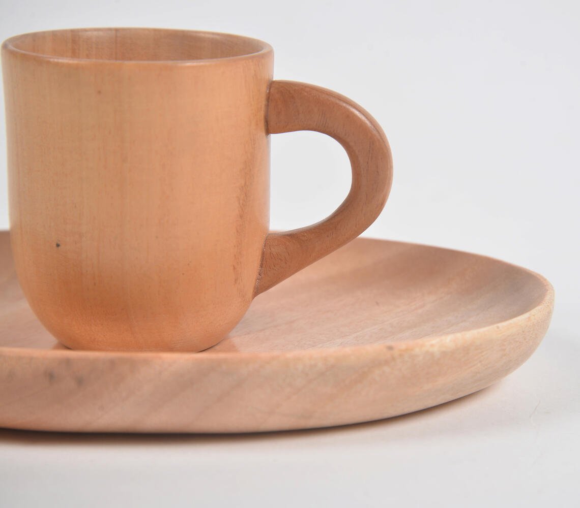 Neem Wood Ocha Mug & Tray Set