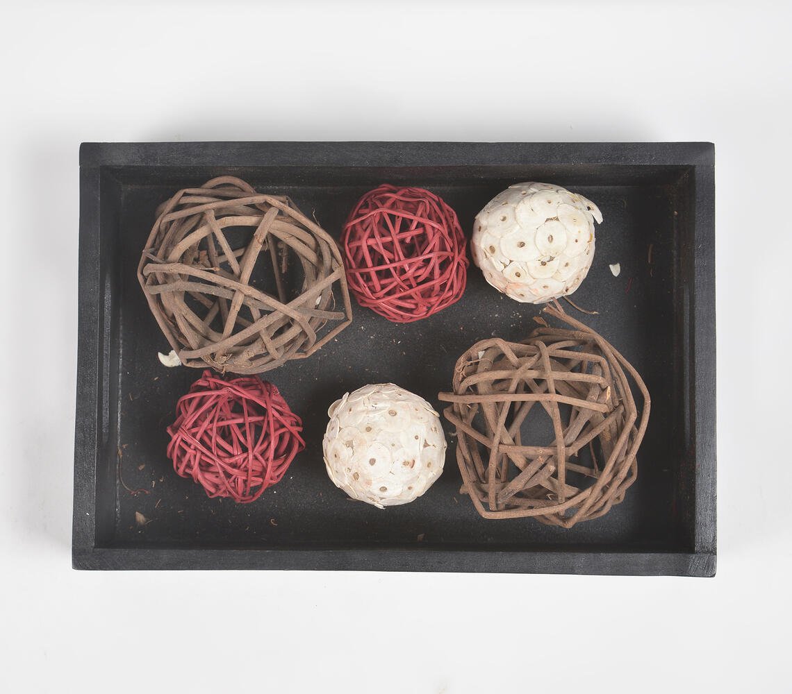 Dried lata vine christmas potpourri balls (set of 6)