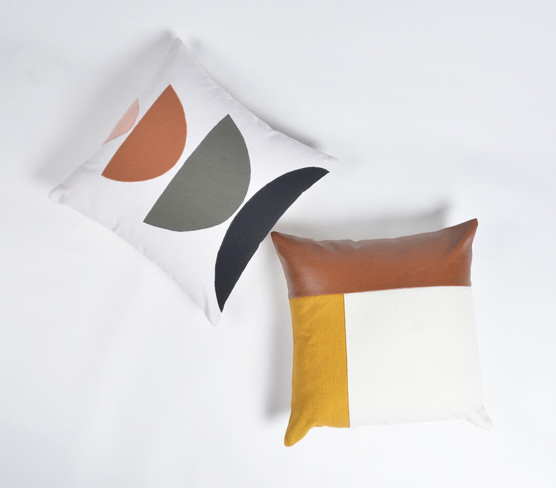 Abstract Patchwork Cushion cover, 18 x 18 inches