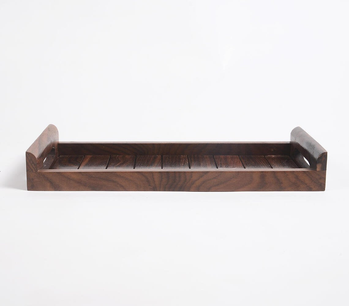 Hand Cut Rosewood Serving Tray