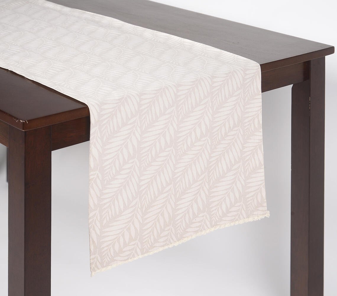 Reversible Lace Border Leaf Table runner