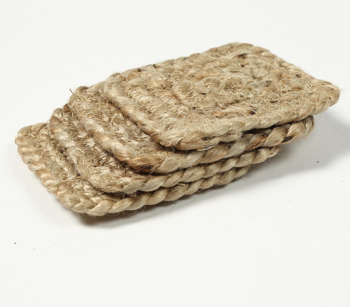 Hand Braided jute Coasters (set of 4)