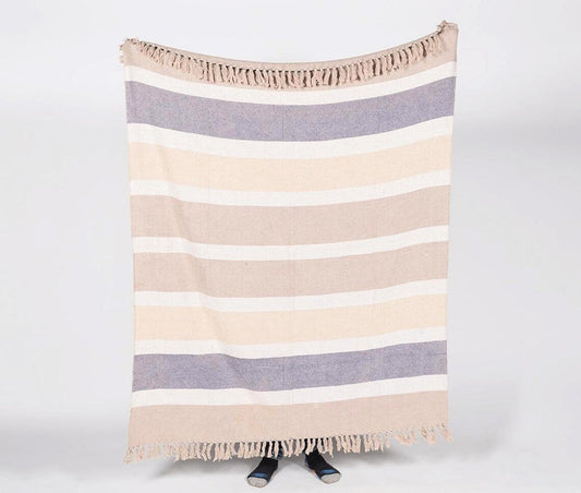 Pastel Multicolor Striped Throw