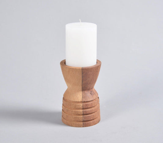 Handcrafted Recycled Wood Candle holder