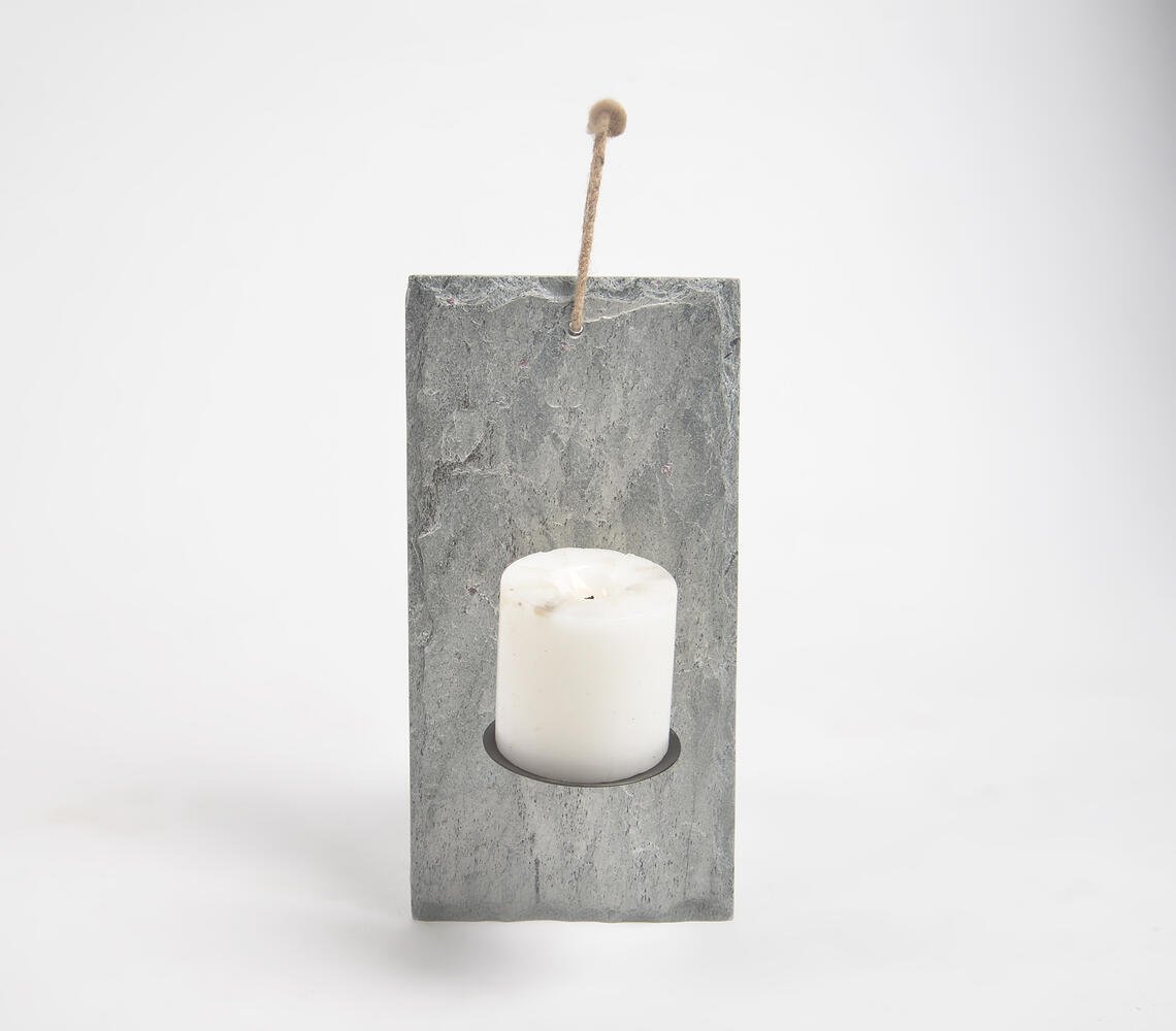 Slate Wall Hanging Candle Holder