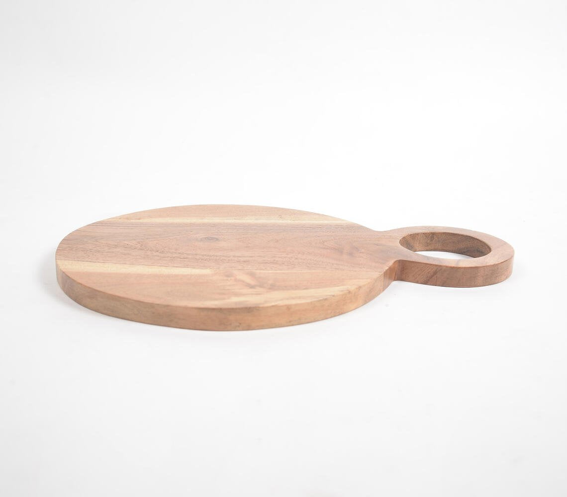 Natural Acacia Wood Round Cutting Board