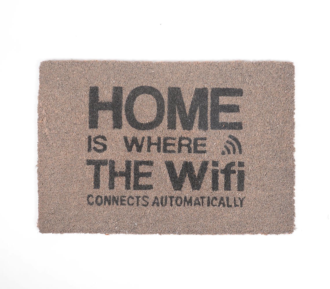 Typographic Coconut Coir Door mat