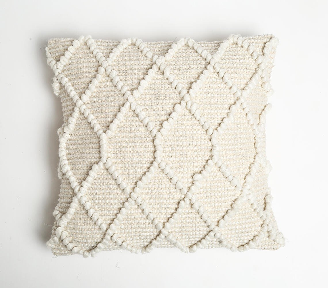 Handwoven Textured Cotton Cushion Cover