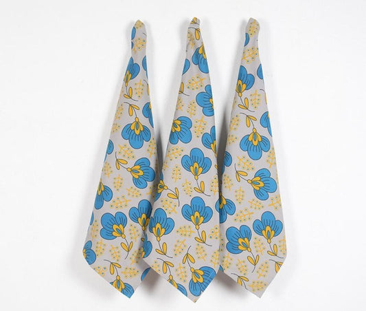 Printed Floral Kitchen Towels (set of 3)