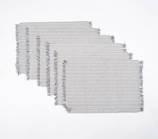 Monochromatic Cotton Placemats (Set of 6)